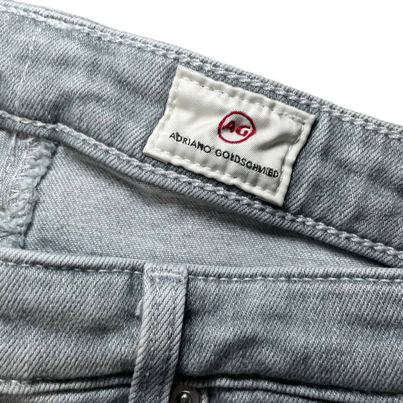 Adriano Goldschmied The Prima Ankle Jeans Light Gray Raw Hem Women's 28R - Picture 4 of 11